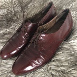 Bally Lace Ups Loafers Burgundy